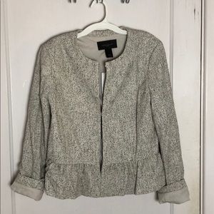 NWT Ann Taylor Factory ruffle tweed blazer